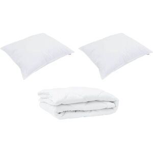 Vidaxl - Duvet Set with Pillow 3 pcs White 200 x 220 cm Microfiber Vidaxl - Duvet Set with Pillow 3 pcs White 200 x 220 cm Microfiber