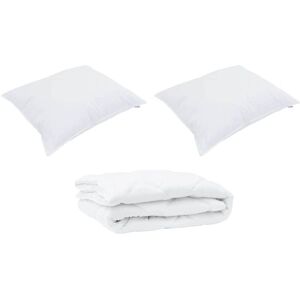 Vidaxl - Duvet Set with Pillow 3 pcs White 240 x 200 cm Microfiber Vidaxl - Duvet Set with Pillow 3 pcs White 240 x 200 cm Microfiber