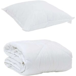 Duvet with Pillow White 140 x 220 cm Microfibre Vidaxl Duvet with Pillow White 140 x 220 cm Microfibre Vidaxl