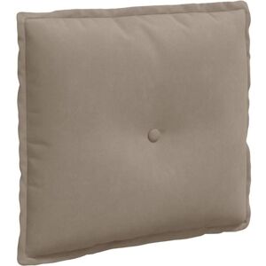 Back Pillow Taupe 50 x 45 cm Microfibre Fabric vidaXL Back Pillow Taupe 50 x 45 cm Microfibre Fabric vidaXL
