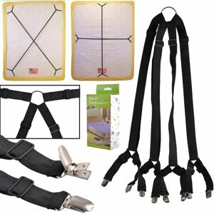 Dhklfa - Bed Sheet Straps Suspenders Gripper Support Closure Clips One Lot Long CrissCross Adjustable Bed Sheet Mattress Bands Dhklfa - Bed Sheet Straps Suspenders Gripper Support Closure Clips One Lot Long CrissCross Adjustable Bed Sheet Mattress Bands
