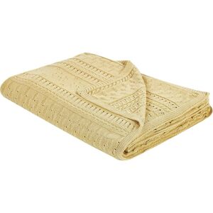 Beliani Bedspread - 150x200cm - Cotton - Yellow - Bedspread Beliani Bedspread - 150x200cm - Cotton - Yellow - Bedspread