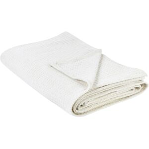 Beliani Bedspread Light Beige Cotton 220 x 200 cm - Bedspread Beliani Bedspread Light Beige Cotton 220 x 200 cm - Bedspread