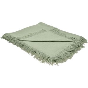 BELIANI Bedspread Green Cotton Fabric 220 x 240 cm with Tassels Decorative Throw Blanket Bedding Classic Design Bedroom YERBENT BELIANI Bedspread Green Cotton Fabric 220 x 240 cm with Tassels Decorative Throw Blanket Bedding Classic Design Bedroom YERBENT