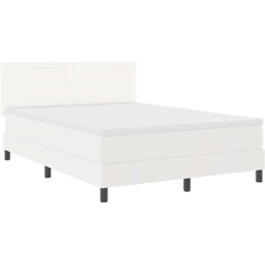 Vidaxl - Bed Frame with Mattress White 140 x 190 cm Faux leather Vidaxl - Bed Frame with Mattress White 140 x 190 cm Faux leather