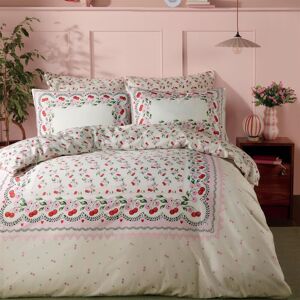 Cath Kidston - Cherry Picked Pink-Cream Duvet Cover Set King Bedding Set Cath Kidston - Cherry Picked Pink-Cream Duvet Cover Set King Bedding Set