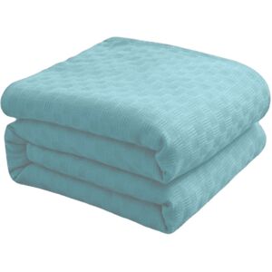 BASETBL Cotton bedspread for double bed, lightweight, breathable, soft and comfortable, ideal for all seasons, green BASETBL Cotton bedspread for double bed, lightweight, breathable, soft and comfortable, ideal for all seasons, green
