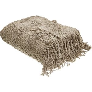 Beliani Vella Cotton Blanket - Boho Style, Fringes, 200x220cm Beliani Vella Cotton Blanket - Boho Style, Fringes, 200x220cm