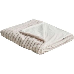 BELIANI Decorative Bed Throw Soft Fabric 200 x 220 cm Bedroom Beige Rakya BELIANI Decorative Bed Throw Soft Fabric 200 x 220 cm Bedroom Beige Rakya