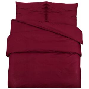 vidaXL Bedding set Burgundy red 200x200 cm Lightweight microfiber - Bedding set vidaXL Bedding set Burgundy red 200x200 cm Lightweight microfiber - Bedding set