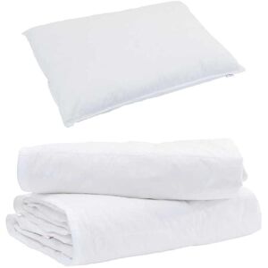 Duvet Set with Pillow 2 pcs White 140 x 200 cm Down Vidaxl Duvet Set with Pillow 2 pcs White 140 x 200 cm Down Vidaxl