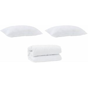 Duvet Set with Pillow 3 pcs White Microfiber and Down Feather vidaXL Duvet Set with Pillow 3 pcs White Microfiber and Down Feather vidaXL