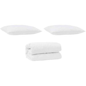 Duvet Set with Pillow 3 pcs White Microfiber and Down Feather vidaXL Duvet Set with Pillow 3 pcs White Microfiber and Down Feather vidaXL