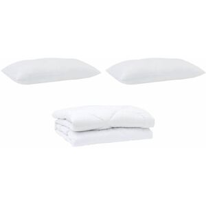 Vidaxl - Duvet Set with Pillow 3 pcs White 200 x 220 cm Microfiber Vidaxl - Duvet Set with Pillow 3 pcs White 200 x 220 cm Microfiber