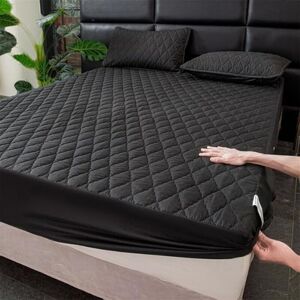 SNQ Extra soft waterproof mattress protector with deep pockets, solid color, geometric pattern, offers extra sleeping comfort for bedrooms and guest SNQ Extra soft waterproof mattress protector with deep pockets, solid color, geometric pattern, offers extra sleeping comfort for bedrooms and guest