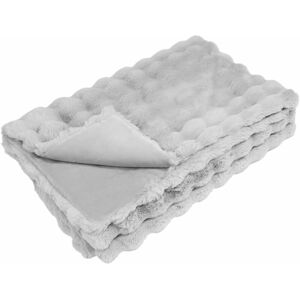 Anti-Slip Faux Rabbit Fur Blanket Olite Grey 150 x 220 cm vidaXL Anti-Slip Faux Rabbit Fur Blanket Olite Grey 150 x 220 cm vidaXL