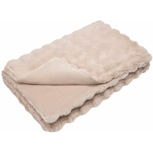 Anti-Slip Faux Rabbit Fur Blanket Olite Beige 220 x 240 cm vidaXL Anti-Slip Faux Rabbit Fur Blanket Olite Beige 220 x 240 cm vidaXL
