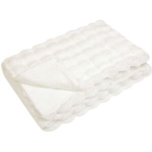 Anti-Slip Faux Rabbit Fur Blanket Olite White 220 x 240 cm vidaXL Anti-Slip Faux Rabbit Fur Blanket Olite White 220 x 240 cm vidaXL