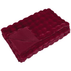 Anti-Slip Faux Rabbit Fur Blanket Olite Bordeaux Red Polyester vidaXL Anti-Slip Faux Rabbit Fur Blanket Olite Bordeaux Red Polyester vidaXL