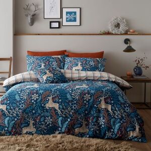 PORTFOLIO HOME Happy Linen Company Winter Stags Blue Single Reversible Duvet Cover Bedding Set PORTFOLIO HOME Happy Linen Company Winter Stags Blue Single Reversible Duvet Cover Bedding Set