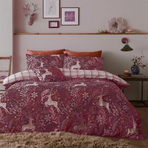 Portfolio Home - Happy Linen Company Winter Stags Red Single Reversible Duvet Cover Bedding Set Portfolio Home - Happy Linen Company Winter Stags Red Single Reversible Duvet Cover Bedding Set