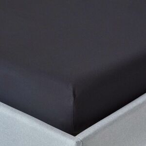 HOMESCAPES Black Egyptian Cotton Deep Fitted Sheet 200 Thread Count, King - Black HOMESCAPES Black Egyptian Cotton Deep Fitted Sheet 200 Thread Count, King - Black