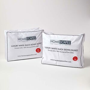 Homescapes Luxury White Duck Down 13.5 Tog All Seasons Duvet - Duvet Homescapes Luxury White Duck Down 13.5 Tog All Seasons Duvet - Duvet