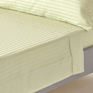 Homescapes - Sage Green Egyptian Cotton Satin Stripe Flat Sheet 330 Thread Count, King - Sage Green Homescapes - Sage Green Egyptian Cotton Satin Stripe Flat Sheet 330 Thread Count, King - Sage Green