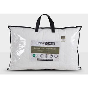 Homescapes Premium Wool Pillow with Quilted Case - Pillow Homescapes Premium Wool Pillow with Quilted Case - Pillow