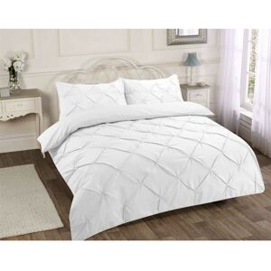 Homespace Direct - Pin Tuck Balmoral Duvet Cover Set White Super King Homespace Direct - Pin Tuck Balmoral Duvet Cover Set White Super King