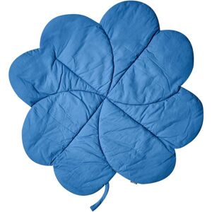 Beliani - Modern Kids Playmat Clover Shaped Quilted Cotton Cover 110 x 110 cm Nursery Accessory Blue Acadine Beliani - Modern Kids Playmat Clover Shaped Quilted Cotton Cover 110 x 110 cm Nursery Accessory Blue Acadine