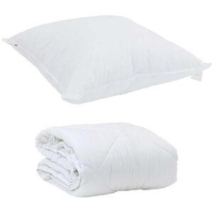 vidaXL Quilt with pillow 2 pcs White - Quilt set vidaXL Quilt with pillow 2 pcs White - Quilt set