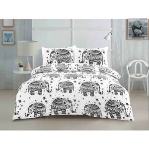 Kampala Hill - Patterned Elephant Duvet Cover Set Animal Bedding Black and White - Super King Kampala Hill - Patterned Elephant Duvet Cover Set Animal Bedding Black and White - Super King
