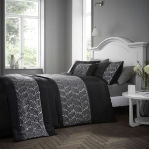 Portfolio Home - Rouen Embellished Sequens Geometric Black Super King Soft Easy Care Bed Linen Bedding Duvet Cover Quilt Set With Pillow Cases Portfolio Home - Rouen Embellished Sequens Geometric Black Super King Soft Easy Care Bed Linen Bedding Duvet Cover Quilt Set With Pillow Cases