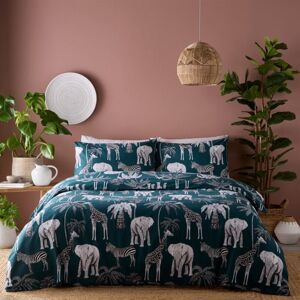 Portfolio Home - Wild Safari Teal Duvet Cover Set Double Bedding Set Portfolio Home - Wild Safari Teal Duvet Cover Set Double Bedding Set