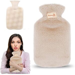Coavas - Premium Hot Water Bottle with Cover, 800ml Hot Water Bottle with Soft Plush Cover, Hot Water Bottle with Fleece Cover for Kids and Adults, Coavas - Premium Hot Water Bottle with Cover, 800ml Hot Water Bottle with Soft Plush Cover, Hot Water Bottle with Fleece Cover for Kids and Adults,