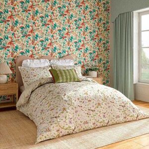 Sanderson April's Garden Duvet Cover Double Olive & Mulberry - Duvet Cover Sanderson April's Garden Duvet Cover Double Olive & Mulberry - Duvet Cover