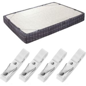 MCBOSON (Set of 4 Short White) Bed Sheet Holder Straps - Adjustable Fitted Sheet Clips Bed Sheet Fasteners Suspenders Elastic Gripper Holder Used for Bed MCBOSON (Set of 4 Short White) Bed Sheet Holder Straps - Adjustable Fitted Sheet Clips Bed Sheet Fasteners Suspenders Elastic Gripper Holder Used for Bed