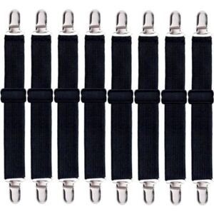 MCBOSON Set of 8 Bed Sheet Straps, Adjustable Fitted Sheet Strap Clips, Heavy-Duty Bed Sheet Clip Holder for Bed Sheets, Mattress Covers, Sofa. MCBOSON Set of 8 Bed Sheet Straps, Adjustable Fitted Sheet Strap Clips, Heavy-Duty Bed Sheet Clip Holder for Bed Sheets, Mattress Covers, Sofa.