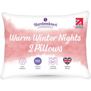 Slumberdown Warm Winter Nights Pillow, Medium Support, 2 Pack Slumberdown Warm Winter Nights Pillow, Medium Support, 2 Pack