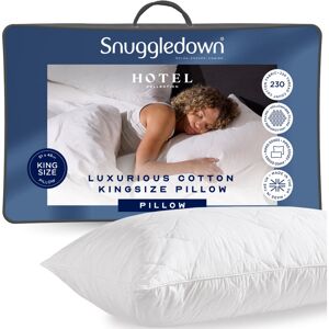 Snuggledown King Pillow - Luxury Cotton, Firm Support, White Snuggledown King Pillow - Luxury Cotton, Firm Support, White