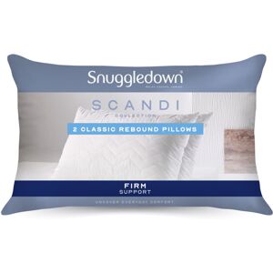 Snuggledown Unisex Scandi Rebound Pillow - Firm Support, 2 Pack in White Snuggledown Unisex Scandi Rebound Pillow - Firm Support, 2 Pack in White
