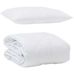 Duvet Set with Pillow 2 pcs White 140 x 220 cm Microfiber Vidaxl Duvet Set with Pillow 2 pcs White 140 x 220 cm Microfiber Vidaxl
