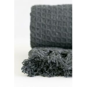 Emma Barclay - Throw Blanket Sofa Bed Throwover 100% Cotton Recycled Honeycomb Charcoal 70x100' Emma Barclay - Throw Blanket Sofa Bed Throwover 100% Cotton Recycled Honeycomb Charcoal 70x100'