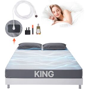 VEVOR Grounding Sheets, King Size, 90% Cotton + 10% Pure Silver Fiber, Earth Grounded Fitted Bed Sheets, with Grounding Cord & Tester, for Improved VEVOR Grounding Sheets, King Size, 90% Cotton + 10% Pure Silver Fiber, Earth Grounded Fitted Bed Sheets, with Grounding Cord & Tester, for Improved