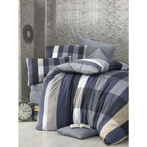 Victoria - Cigdem Checked Blue Grey Soft Polycotton Luxury Elegance Duvet Cover Set with Pillowcases Double 200x200 cm + 2pcs 50x75 cm Pillow Cases Victoria - Cigdem Checked Blue Grey Soft Polycotton Luxury Elegance Duvet Cover Set with Pillowcases Double 200x200 cm + 2pcs 50x75 cm Pillow Cases