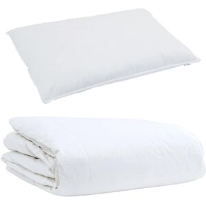 vidaXL Duvet Set - Cotton, White, 140x200cm - Down vidaXL Duvet Set - Cotton, White, 140x200cm - Down