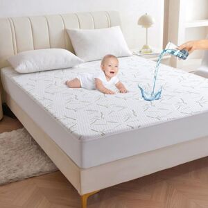 AUTRUCKER Waterproof & Breathable Mattress Protector 150x200x30 cm - Urine-Proof Mattress Pad - Protective Cover for Babies & Adults - 30 cm Deep AUTRUCKER Waterproof & Breathable Mattress Protector 150x200x30 cm - Urine-Proof Mattress Pad - Protective Cover for Babies & Adults - 30 cm Deep