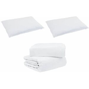Duvet Set with Pillow 3 pcs White Microfiber and Cotton vidaXL Duvet Set with Pillow 3 pcs White Microfiber and Cotton vidaXL