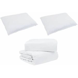 Duvet Set with Pillow 3 pcs White Microfiber and Cotton vidaXL Duvet Set with Pillow 3 pcs White Microfiber and Cotton vidaXL